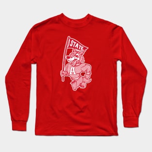 Retro State Wolf Long Sleeve T-Shirt